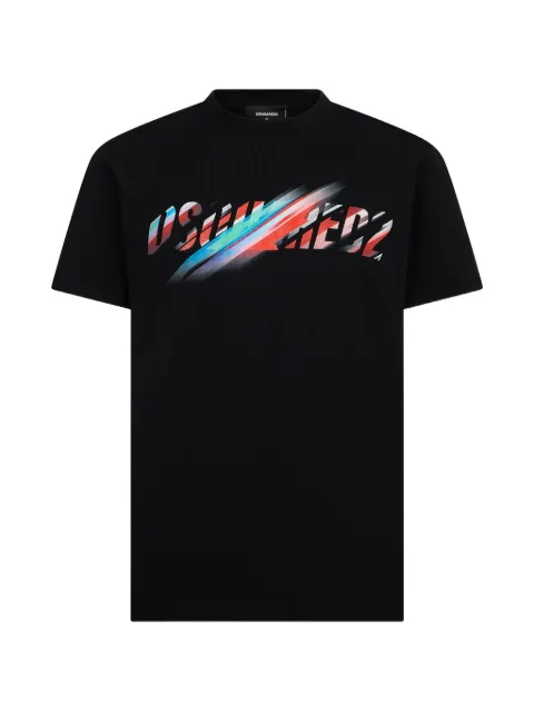 DSQUARED2 logo-print T-shirt Black S71GD1673D20033
