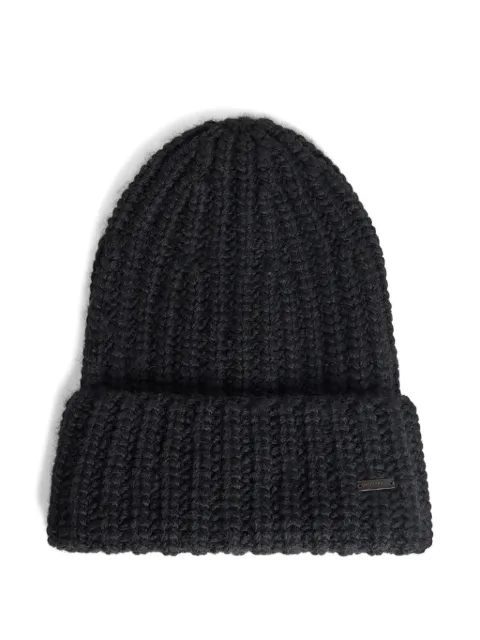 DSQUARED2 Après Ski ribbed chunky-knit wool beanie Black KNM022601W00001