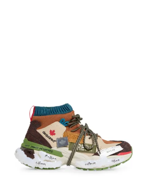 DSQUARED2 Faster panelled lace-up sneakers Neutrals SNM050723809234