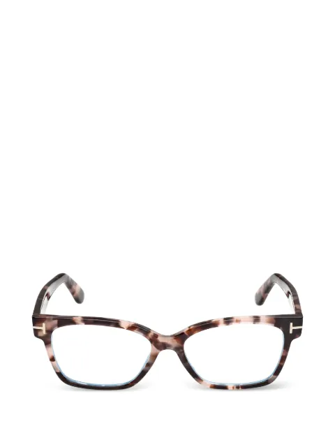 TOM FORD Eyewear tortoiseshell-effect cat-eye glasses Brown FT6171B
