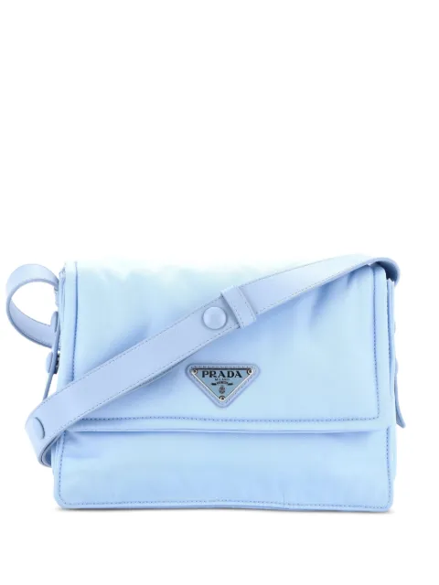 Prada Pre-Owned Padded Flap Shoulder Bag Re-Nylon Small crossbody bag Blue WB30J182O3HAKPGL