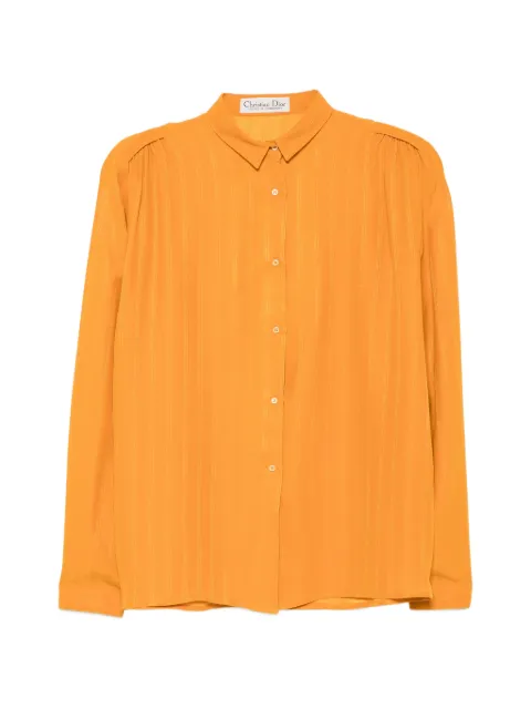 Christian Dior Pre-Owned 1970s logo-jacquard shirt Orange CD350BMC