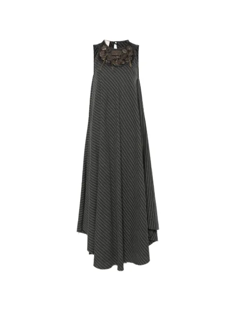 Antonio Marras Vintage 2020s pinstriped embellished dress Grey AM800BMA