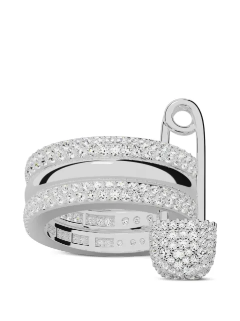 APM Monaco Morse safety-pin ring Silver W22271OX