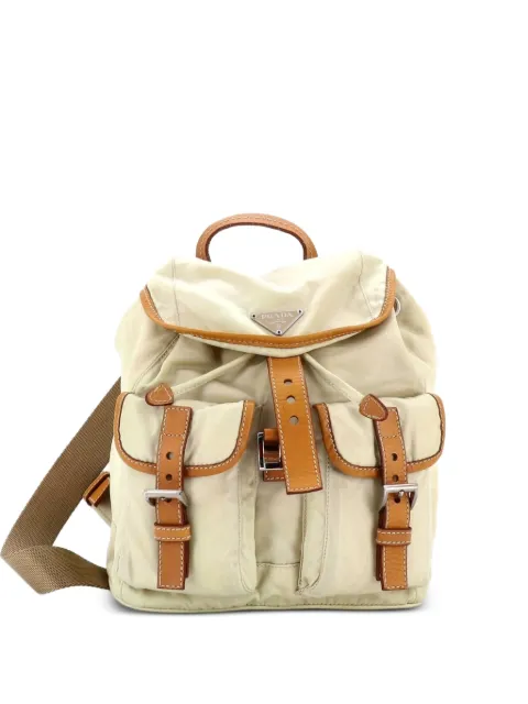 Prada Pre-Owned Double Front Pocket Tessuto Small backpack Neutrals F08AJQ9SFAQ6WNSR