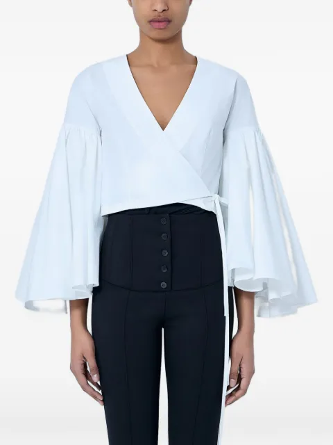 Jacquemus The Paysan wrap blouse White TOW00904AW00648