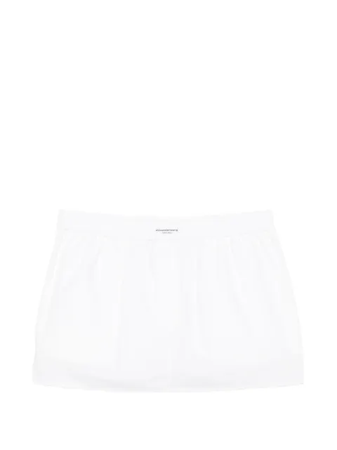 Alexander Wang mini logo-patch boxer-style shorts White 1WC3265436