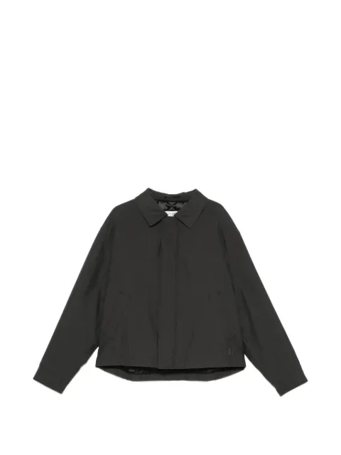 MM6 Maison Margiela logo-embroidered concealed-fastening jacket Grey SH0AM0089M36006