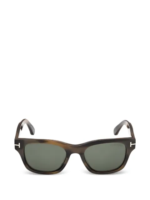 TOM FORD Eyewear T-hinge rectangle-frame sunglasses Brown FT1357