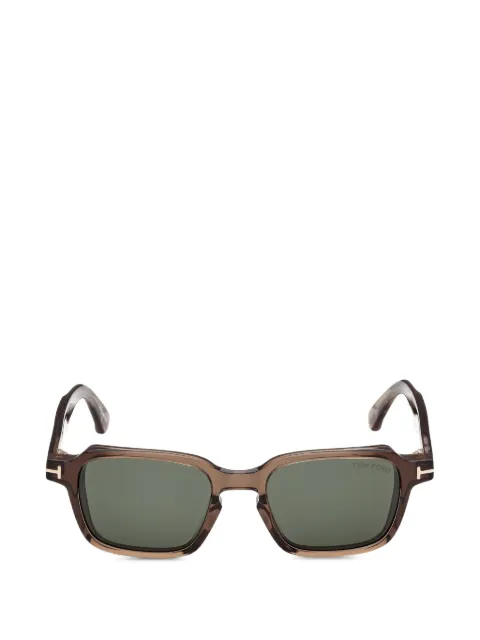 TOM FORD Eyewear T-logo square-frame sunglasses Brown FT1359