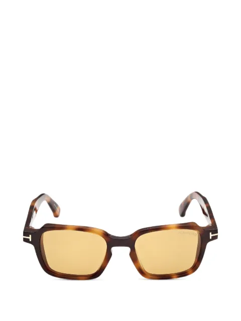 TOM FORD Eyewear tortoiseshell-effect square-frame sunglasses Brown FT1359