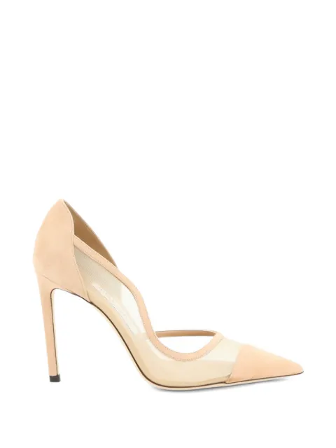 Jimmy Choo Brigitte mesh-panel pumps Neutrals BRIGITTE100SMSCHAI