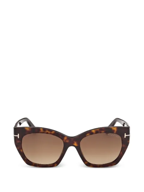 TOM FORD Eyewear tortoiseshell-effect cat-eye sunglasses Brown FT1422