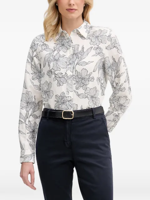 Gant floral-print long-sleeve shirt White 4300637