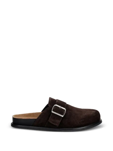 VAGABOND Effie buckle-fastening suede mules Brown 612204031