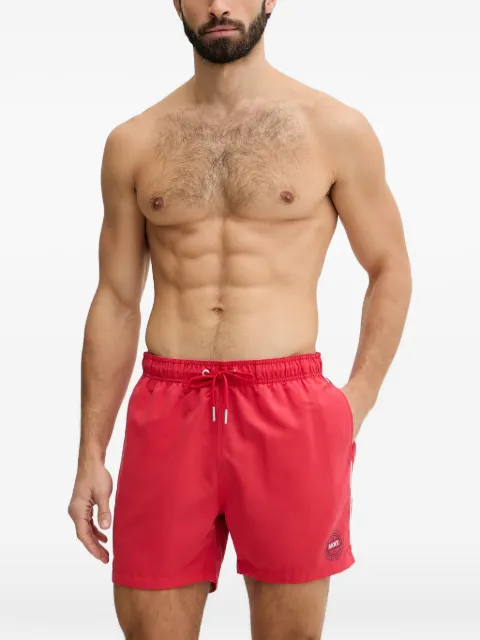 Gant logo-print drawstring swim shorts Red 920006600