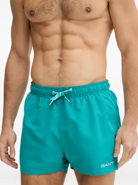 Gant logo-print drawstring swim shorts Blue 920006500