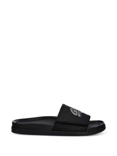 Gant logo-print slides Black 32639301