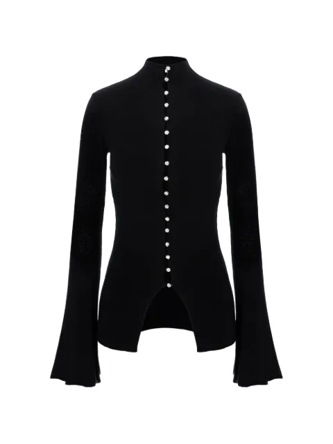 MANURÍ Leyla crystal-embellished blouse Black MRPERM9CHVI9BL101