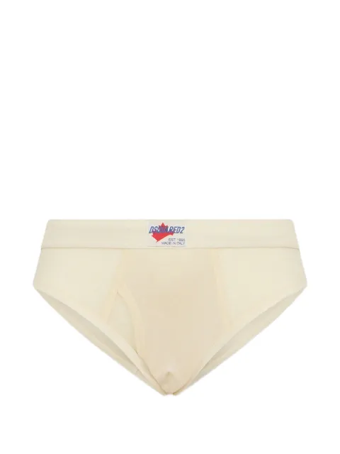 DSQUARED2 Ski Pass logo-patch wool briefs Neutrals D9L686550ISA01