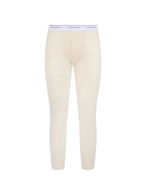 DSQUARED2 logo-waistband ribbed leggings Neutrals D9LM06470ISA01