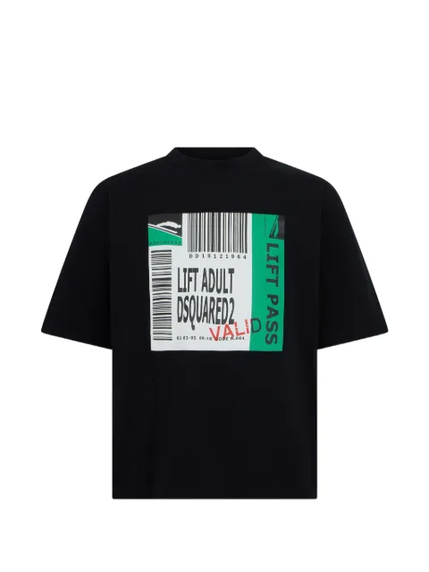 DSQUARED2 graphic-print loose-fit T-shirt Black S71GD1672D20106