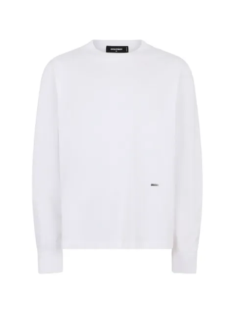 DSQUARED2 logo-plaque sweater White S71DM0867S36275