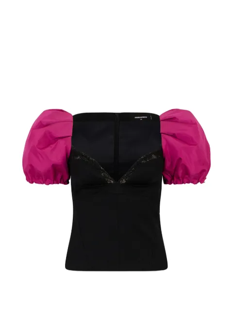 DSQUARED2 snow-tech puff-sleeve top Black S72NC1215S78136