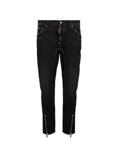 DSQUARED2 zip-detail biker jeans Black S71LB1811D30042