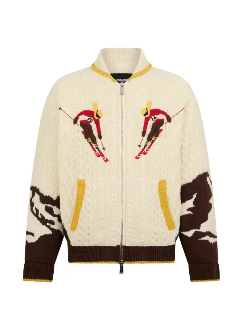 DSQUARED2 snowy dream cable-knit Neutrals S71HA1424D13245