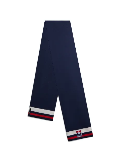 DSQUARED2 striped-detail scarf Blue KNM022401W00306