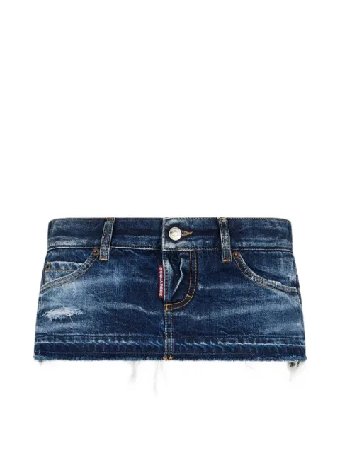 DSQUARED2 ripped mini skirt Blue S72MA1080D30011
