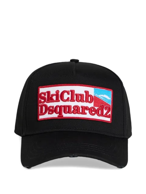 DSQUARED2 logo-patch cotton baseball cap Black BCM102905C00001