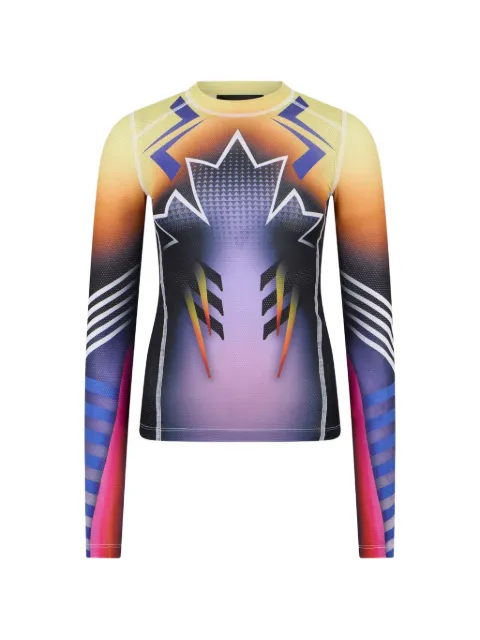 DSQUARED2 graphic-print long-sleeve T-shirt Purple S72GD0622D20149