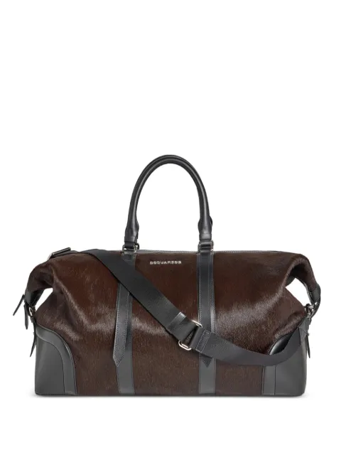 DSQUARED2 Après Ski leather duffle bag Brown DFM008202205566