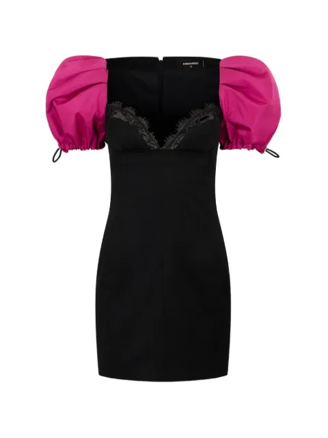 DSQUARED2 Snow-Tech lace-trim mini dress Black S72CV0760S78136