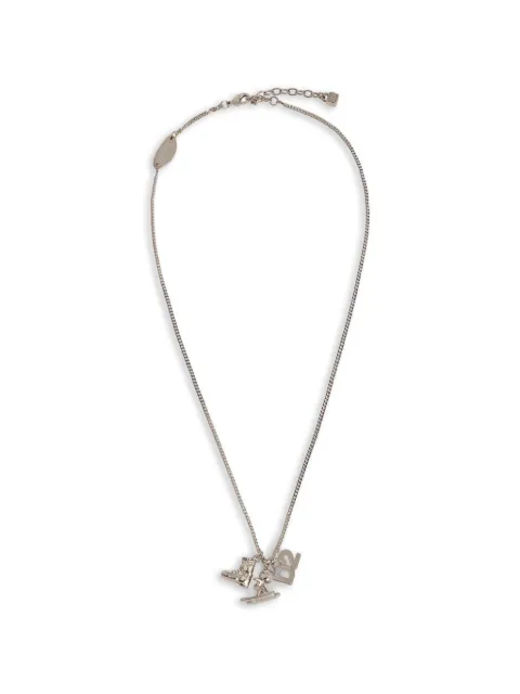 DSQUARED2 charm-detail curb-chain necklace Silver NEM035637200001