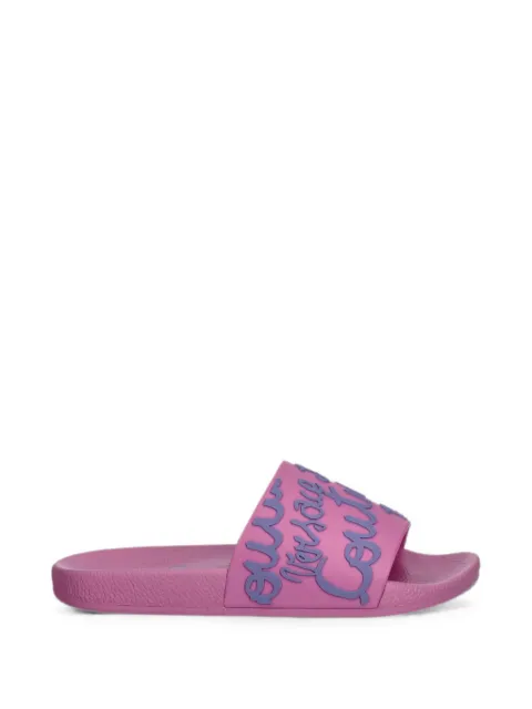 Versace Jeans Couture logo-embossed slides Pink 80VA3SQ171352