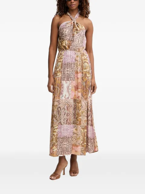 LIU JO paisley-print halterneck midi dress Neutrals VA6070TS124
