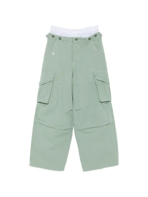 Alexander Wang layered-waistband cargo pants Green 1WC3264046
