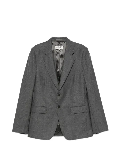 MM6 Maison Margiela frayed-edge blazer Grey SH0BN0027M35466