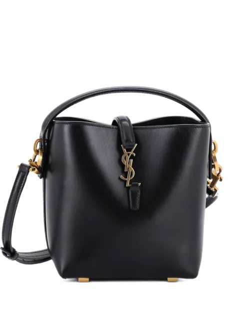 Saint Laurent Pre-Owned Le 37 Leather Mini bucket bag Black CX0J7ZNXZ76A9ILN