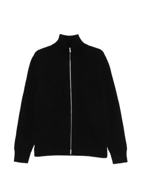 MM6 Maison Margiela ribbed-knit zip-up sweater Black SH0AM0095M13286900