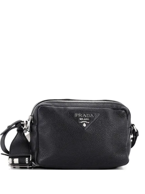 Prada Pre-Owned Flou Camera Vitello Daino Small crossbody bag Black O0V8PW3RQPXE8Y94
