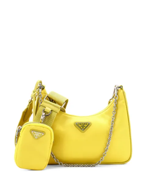 Prada Pre-Owned Re-Edition 2005 Shoulder Bag Tessuto Small crossbody bag Yellow NU0IRSE4UUYUIHA9