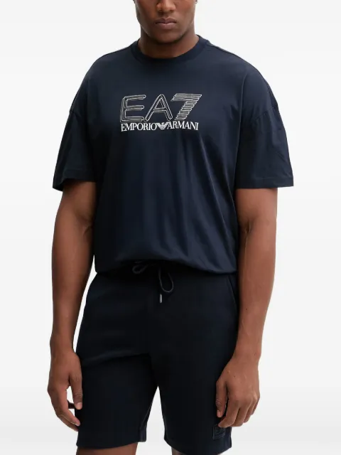 Ea7 Emporio Armani logo-print T-shirt Blue 7M001309AF10375