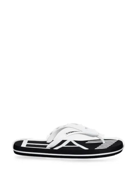 Ea7 Emporio Armani logo-print flip-flops Black 7X000659AF22188
