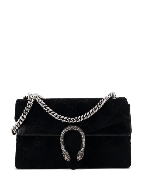 Gucci Pre-Owned Dionysus Bag GG Velvet Small shoulder bag Black YZBJZY68SW1EL2K6