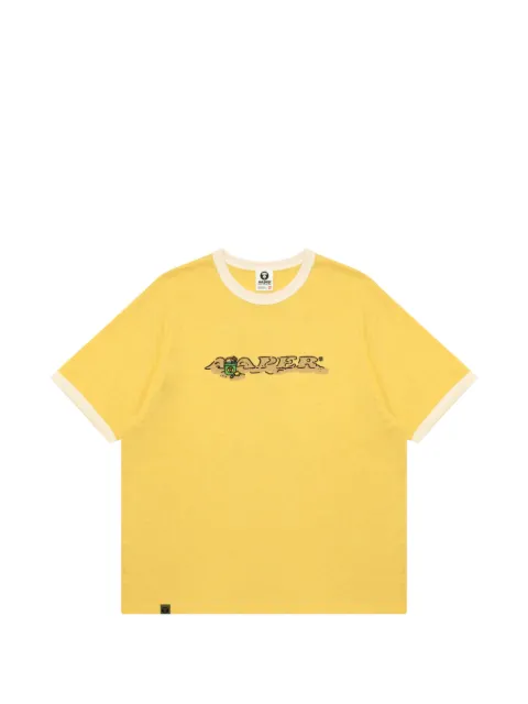 AAPE BY *A BATHING APE® graphic-print T-shirt Yellow ATE1828XAQ