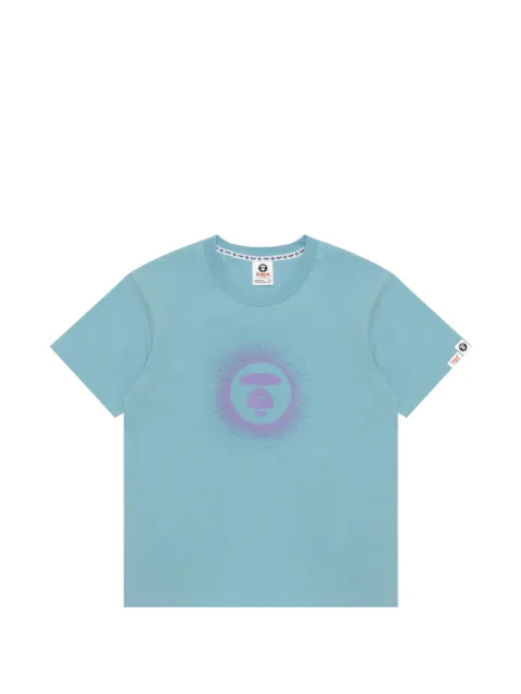 AAPE BY *A BATHING APE® logo-patch T-shirt Blue ATE1906XXQ